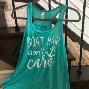 Boat hair don’t care tank top